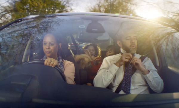 Couple taking a selfie in a car, from the AutoTrader Matchmaker campaign
