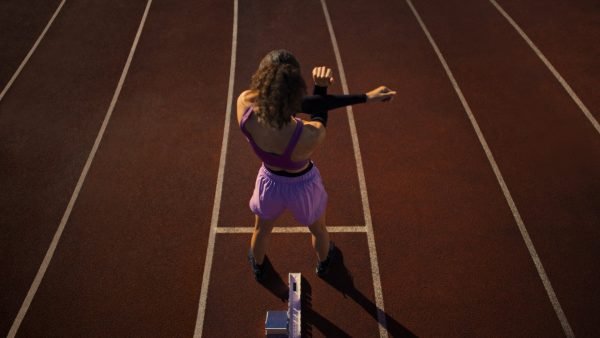 Runner on a track from the Funding Circle TNT Sports partnership